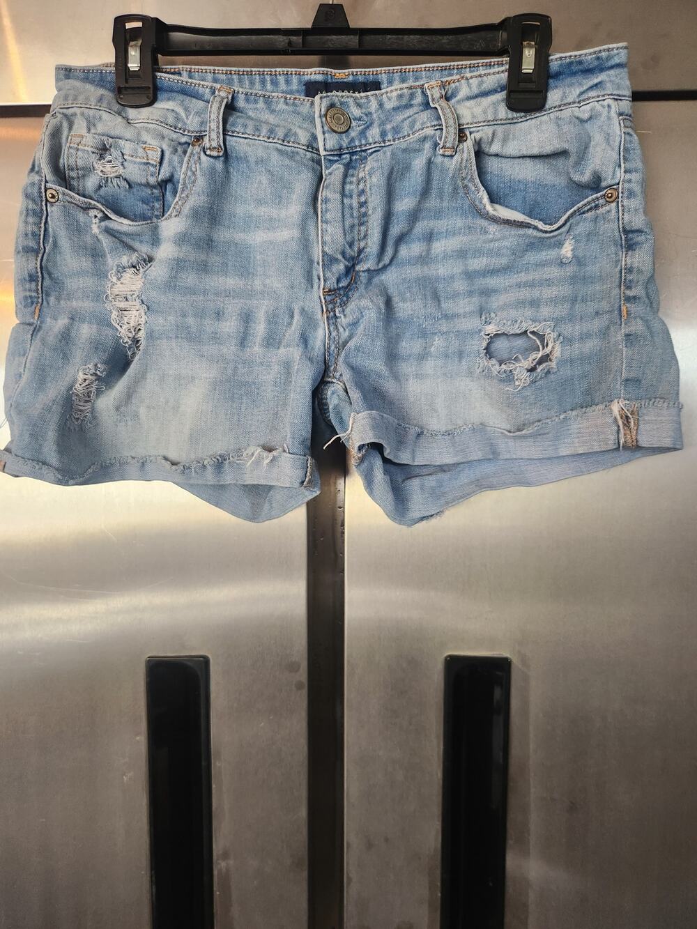 Aeropostale Distressed Denim Shorts Sz 10 | Light Wash